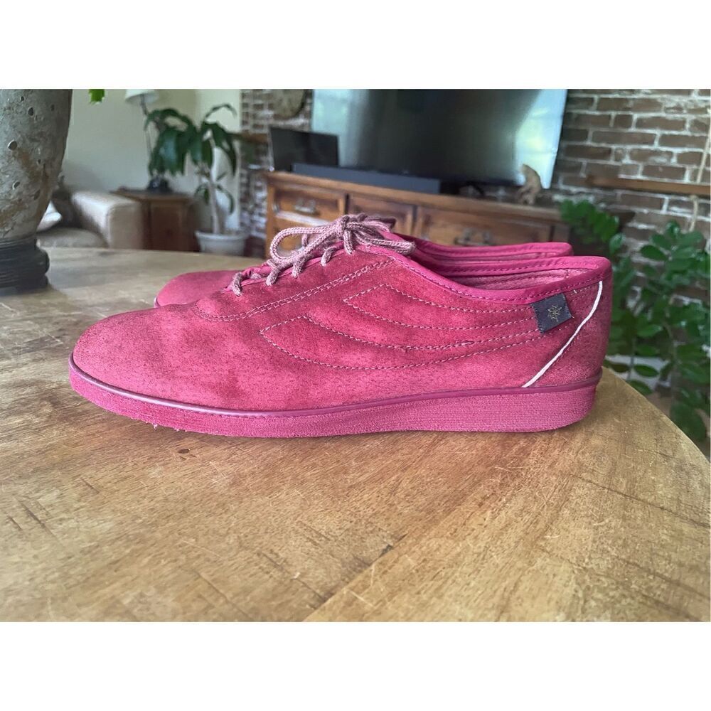 Vintage Pinwheels Sneakers raspberry genuine suede